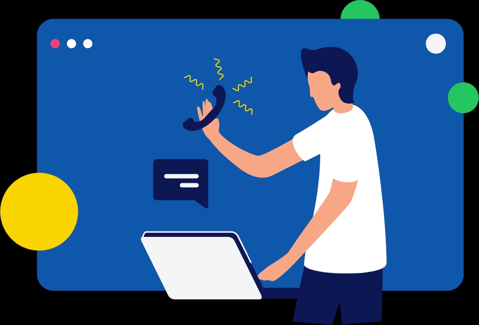 Illustration Support via telephone, chat and e-mail