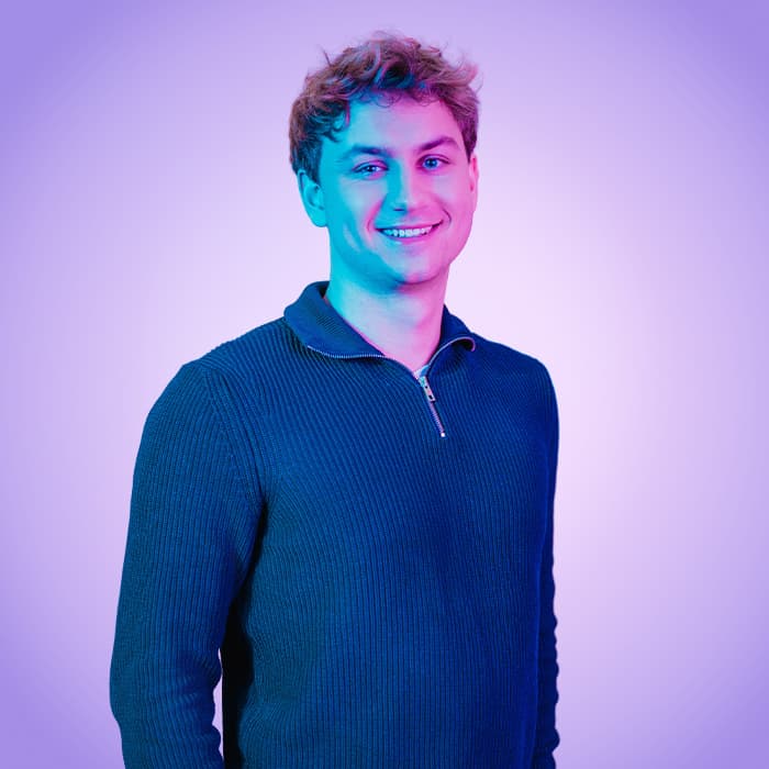 Graphic of a personalized computer on a pink background