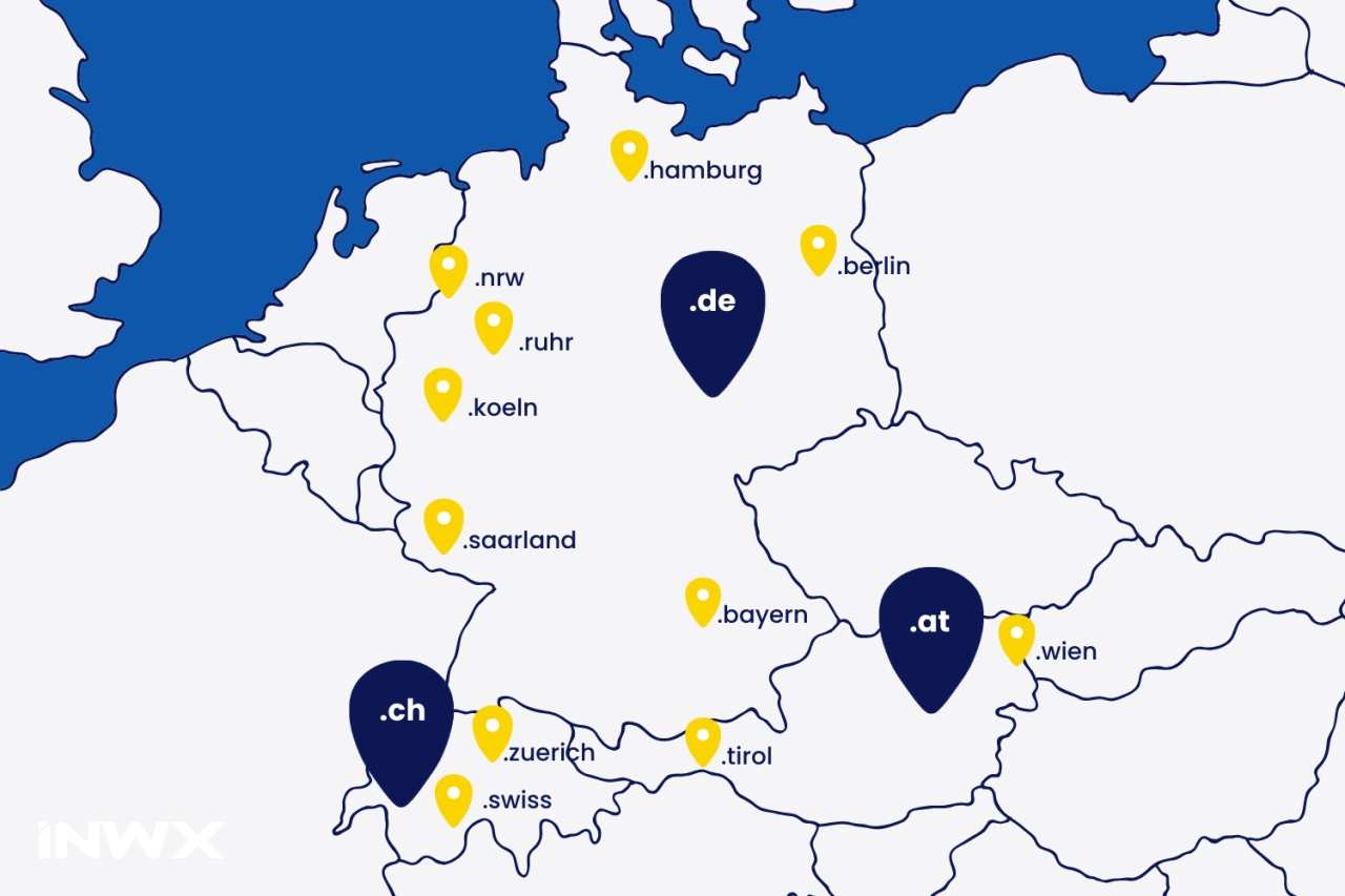 Übersicht aller TLDs im deutschsprachigen Raum